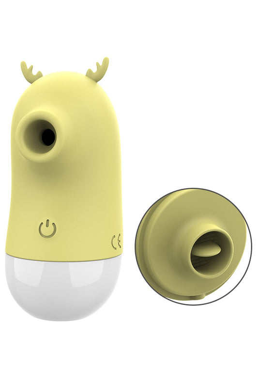 2 en 1 Stimulateur clitoridien par vibrations et par langue USB Cerf - BOZ-051