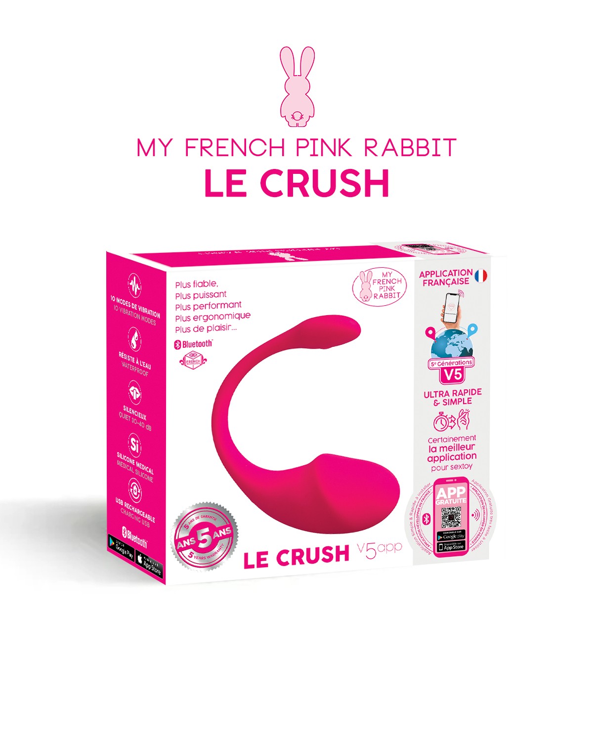 Le Crush - Oeuf Vibrant connecté via application